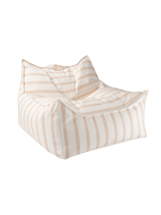 Beige Stripes Beanbag Chair