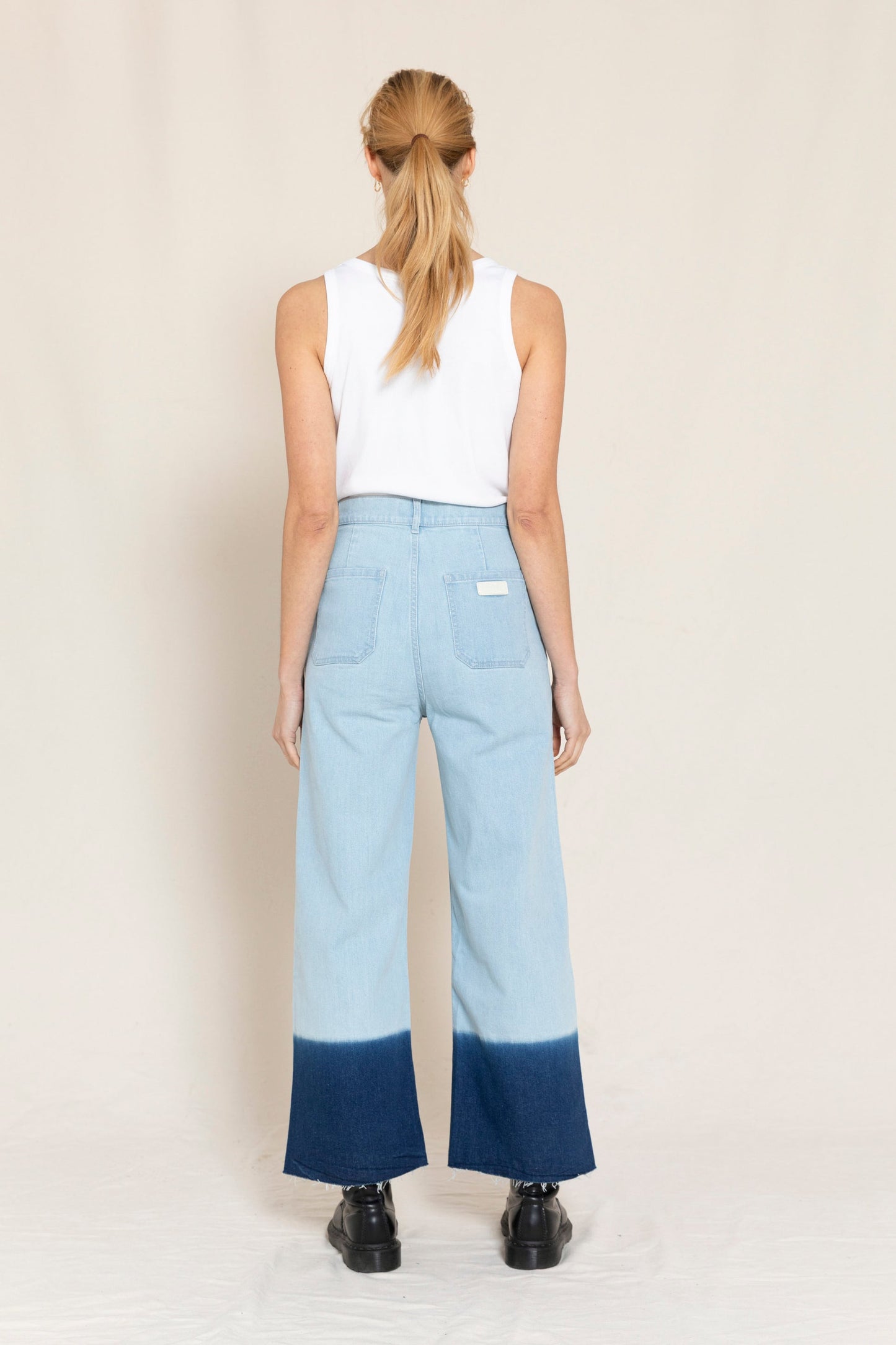 CHARLIE Super Bleached Bicolor - Loose Fit Cropped Jeans