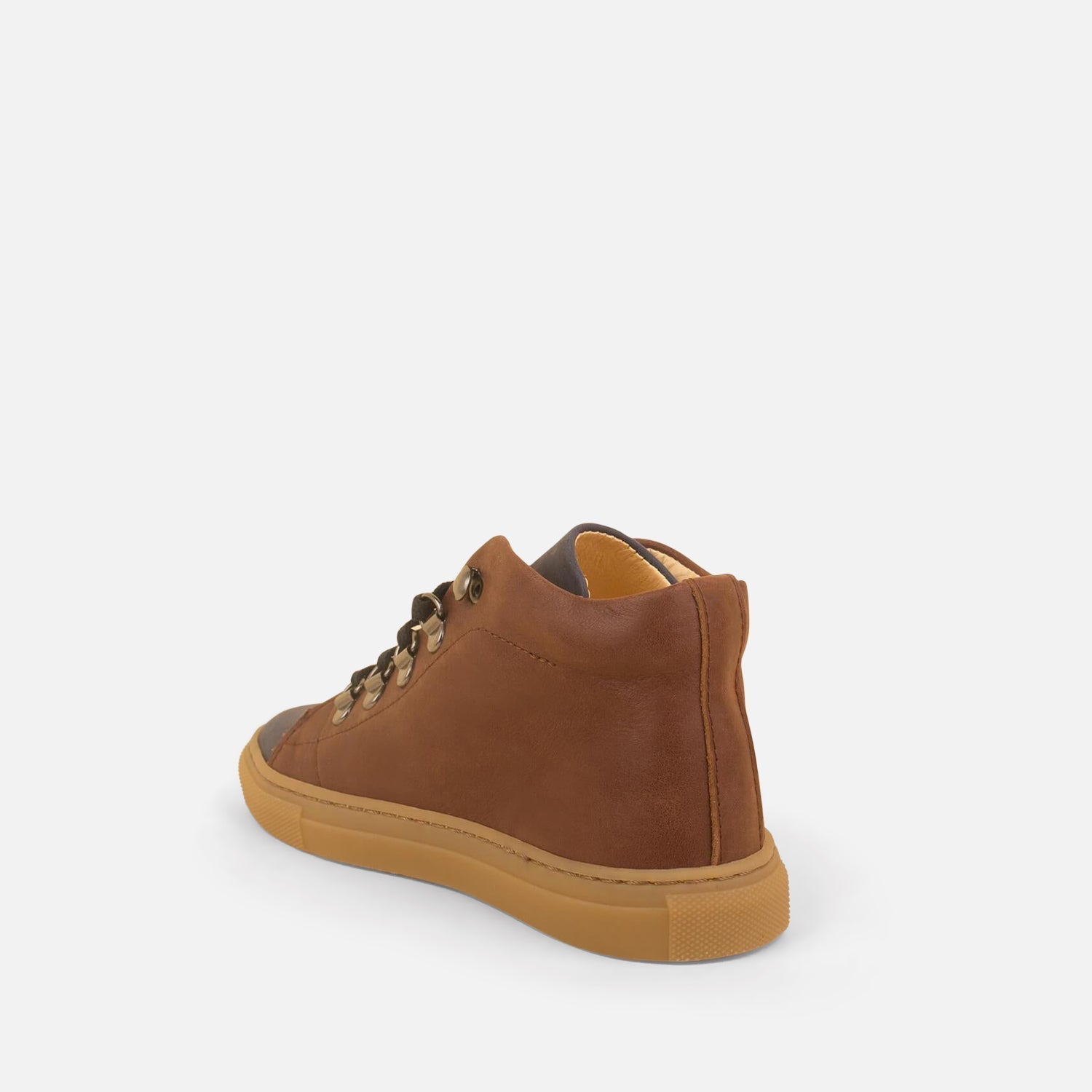 Navy/Brown Mid Sneakers Shoes Dulis Shoes 