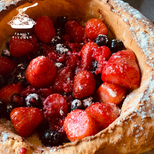 Dutch Baby with Strawberries & Blueberries