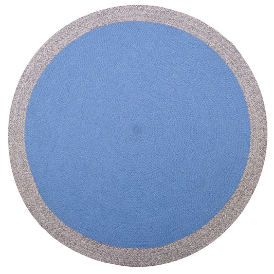 NOLAN Blue Braided Child Wool Carpet
