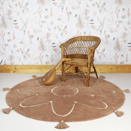 YVA Bohemian children's carpet with pompoms