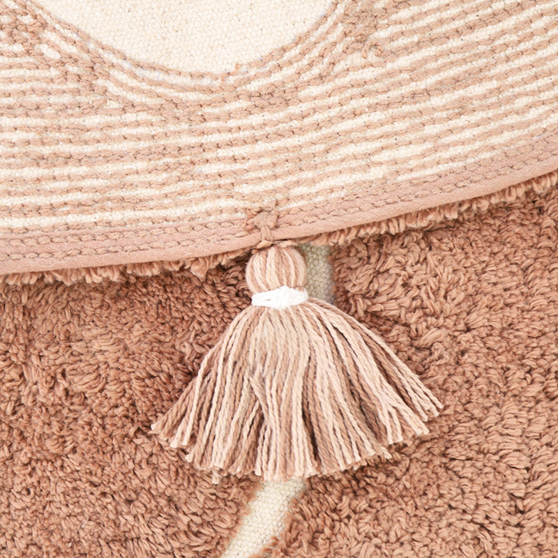 YVA Bohemian children's carpet with pompoms