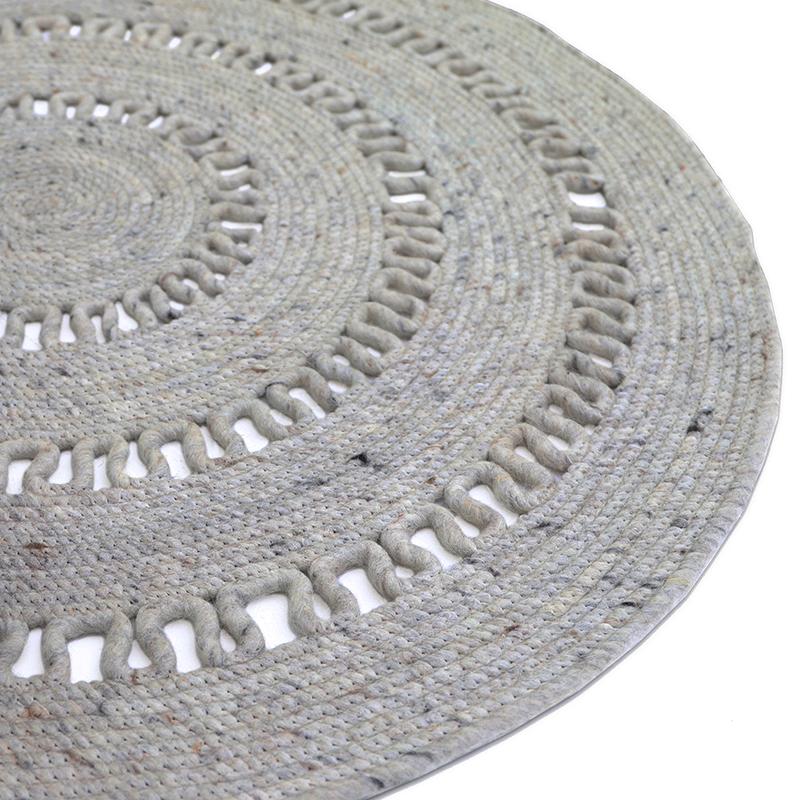 Bibek gray m carpet cozy wool openwork