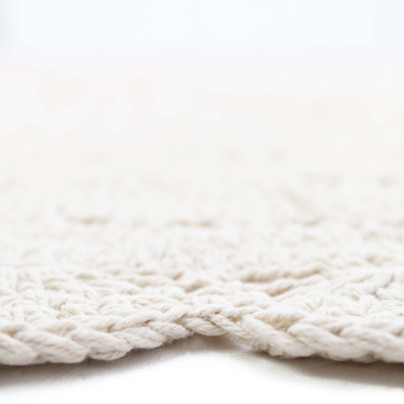 Alma Ecru Child Crochet Carpet