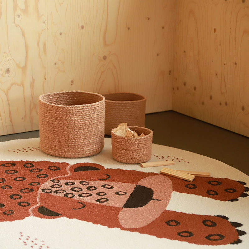 Kleo sienna child carpet with leopard