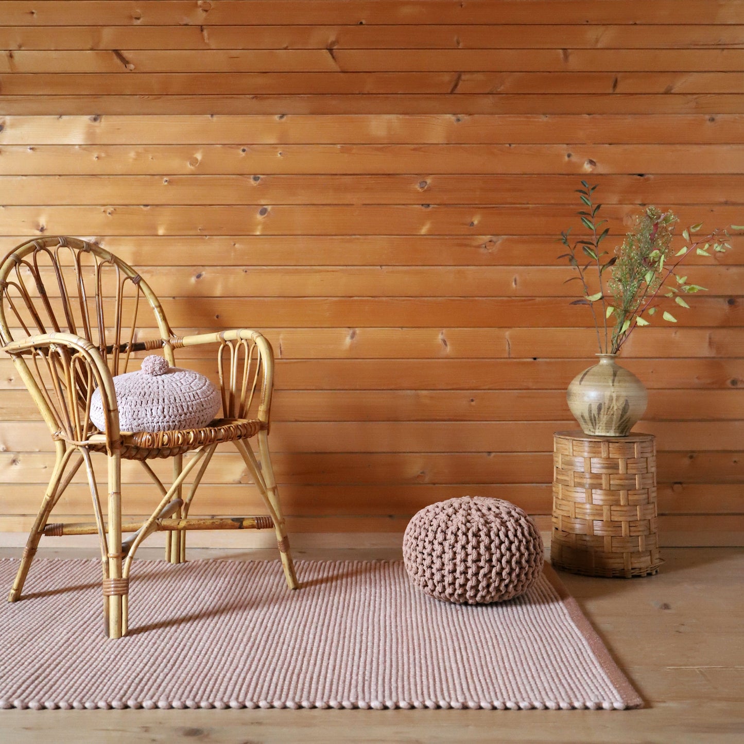 Bergen nude s contemporary wool carpet