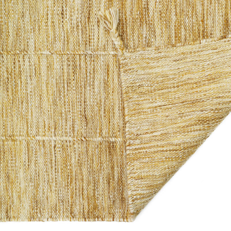 Lhena yellow brown contemporary wool carpet