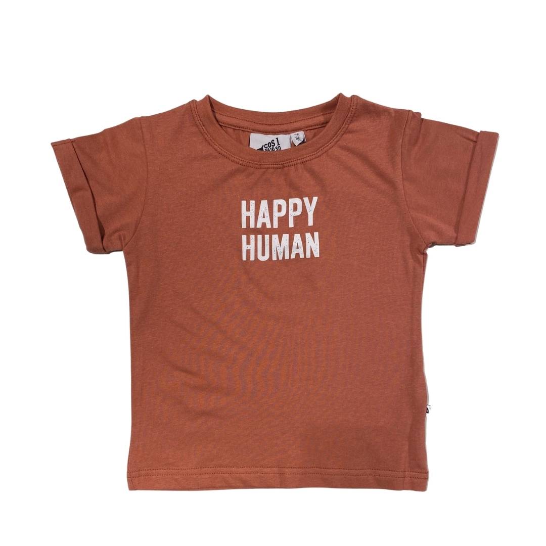 T-Shirt Happy Human: Russet