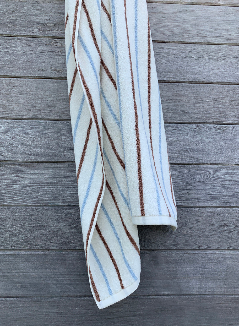 Raita Towel - 70x140 cm - Caramel / Ice Blue Towel OYOY 