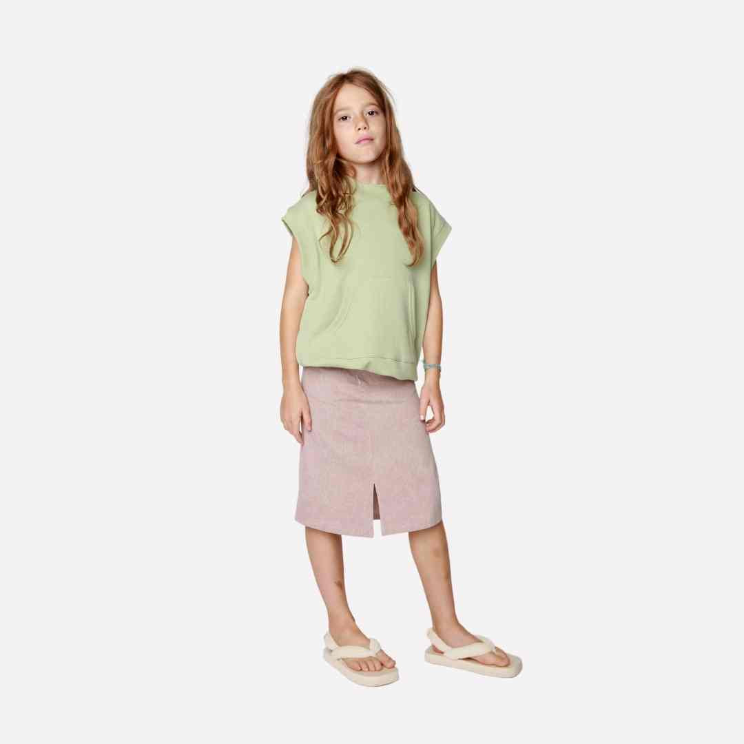 Twill Skirt: Dusty Pink