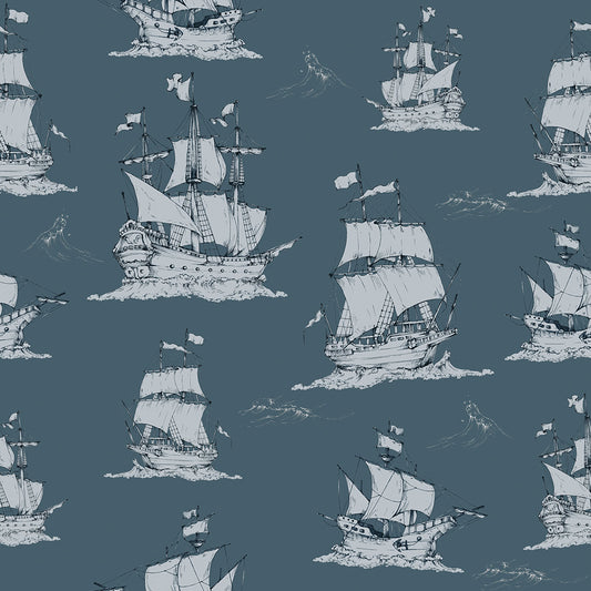 Navy Blue Ships wallpaper