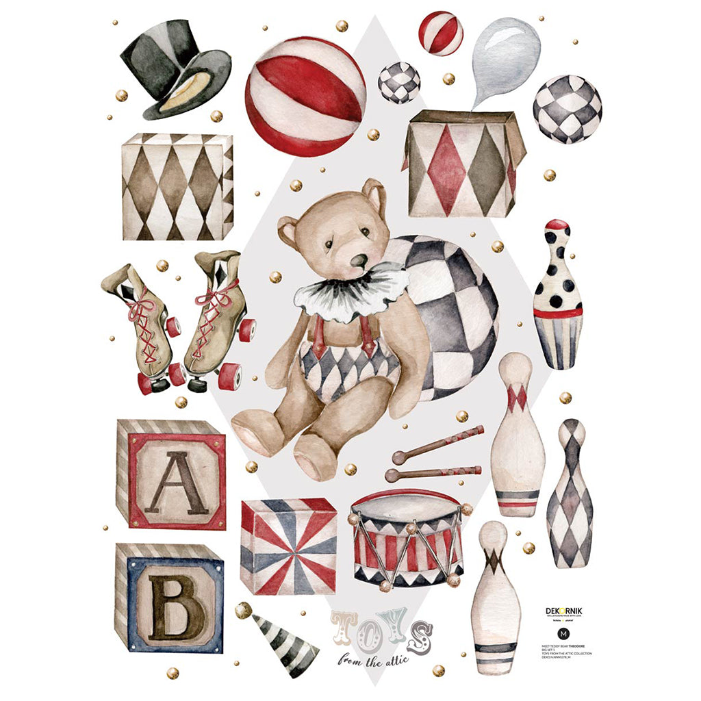Meet Theodore! Big set 1! / Toys from the attic Wall Sticker set