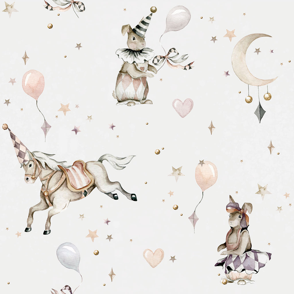 Girl's magic gray / Toys from the attic Wallpaper