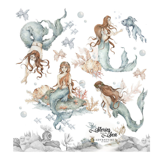 Mermaids L Wall Sticker