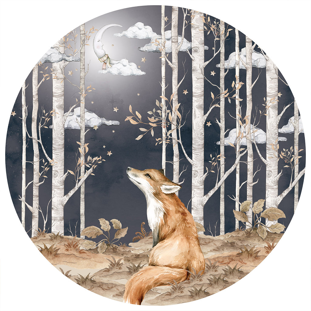 Fox in a Circle M Wall Sticker