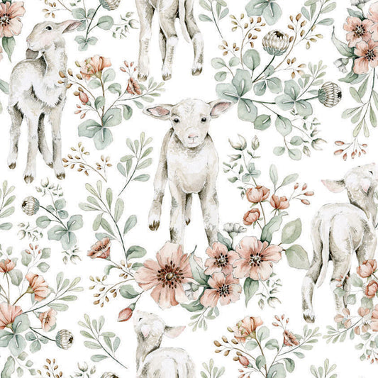 Little Lambs Wallpaper