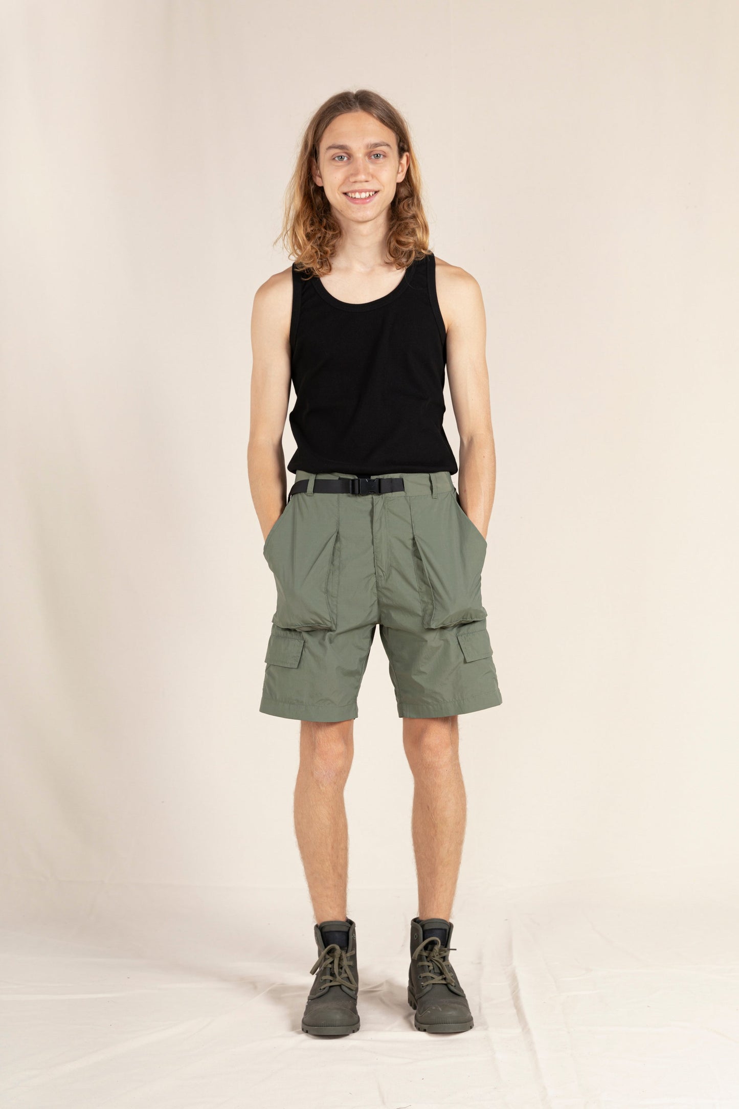 ALVIN Khaki  - Multi-pocket Bermuda Shorts | Women