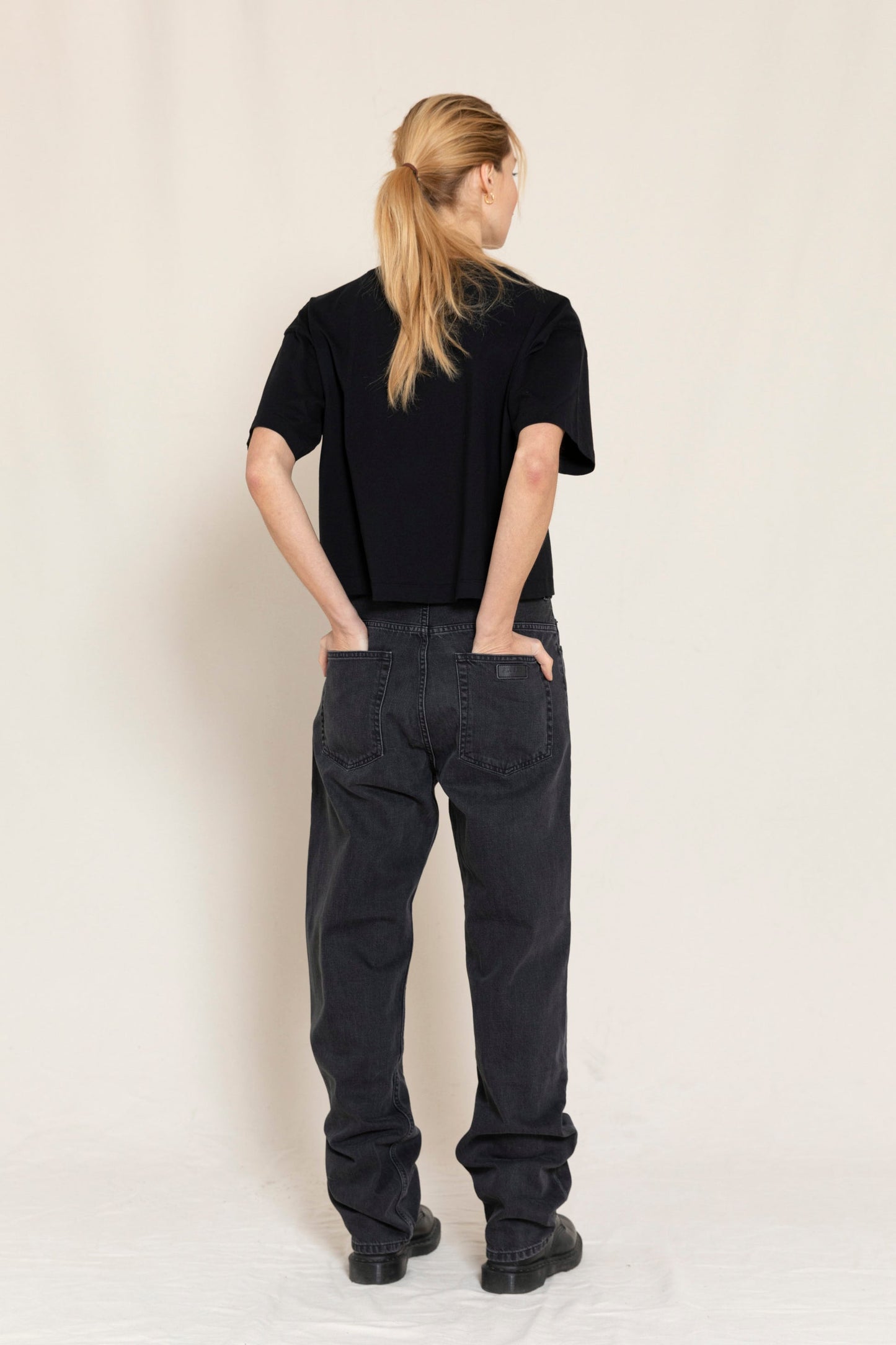 AUSTIN Black Denim - 5-Pocket Loose Fit Jeans