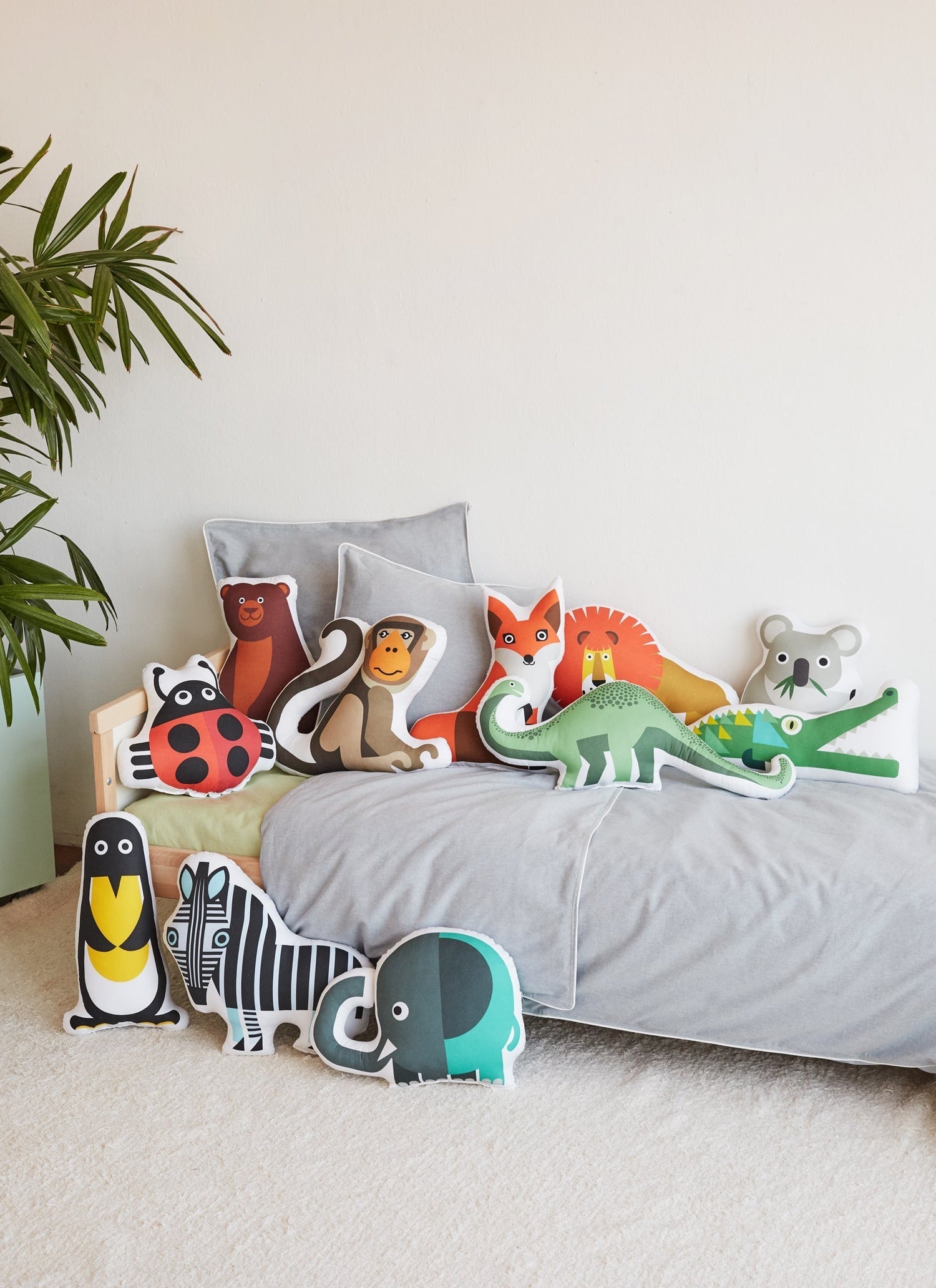 Zebra & koala cushion set Cushions Bibu 