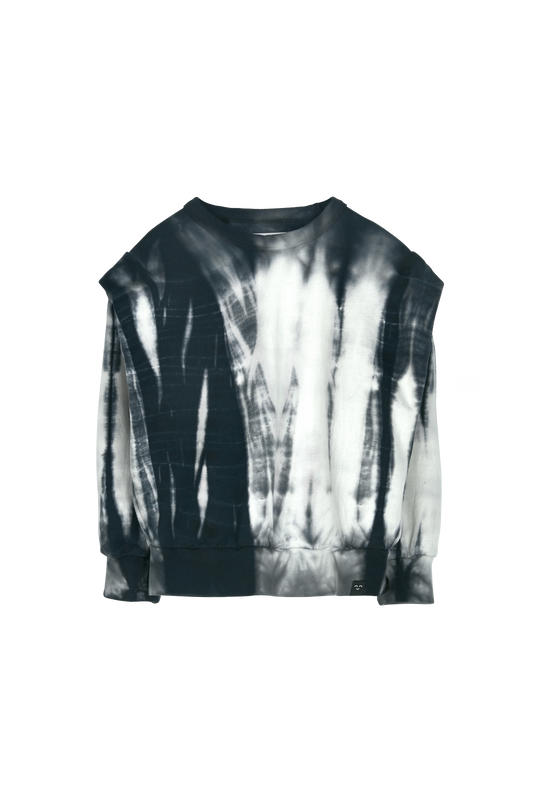 CARLY Off White Tie & Dye - Rounded Effect Sweater
