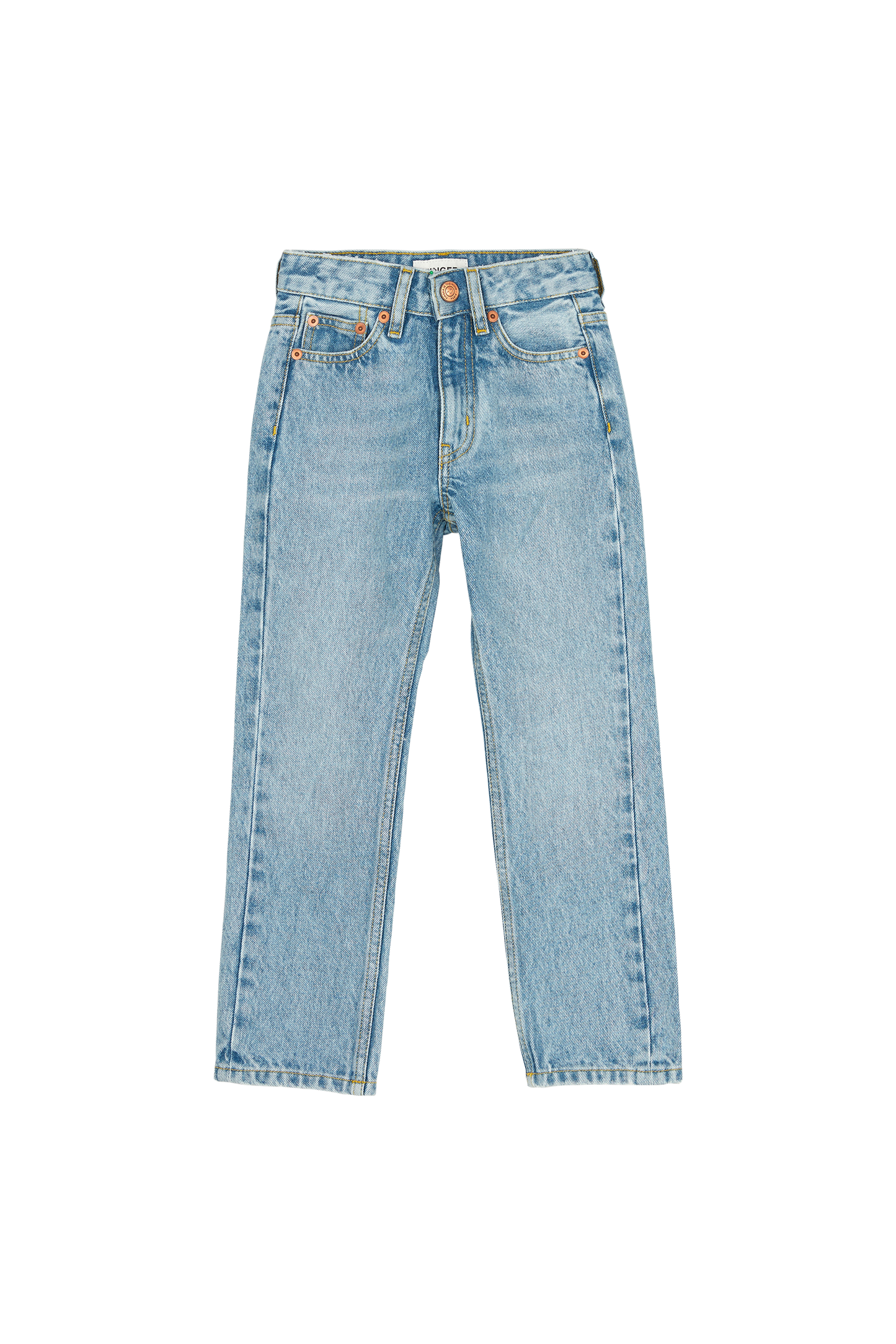 CHER Bleached Blue - High Waist 5-Pocket Jeans
