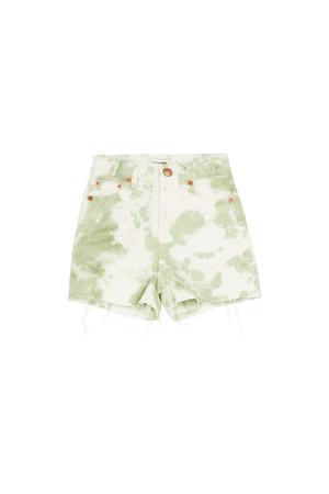CHERRYL Pistache Tie & Dye - High Waist 5-Pocket Shorts | Women