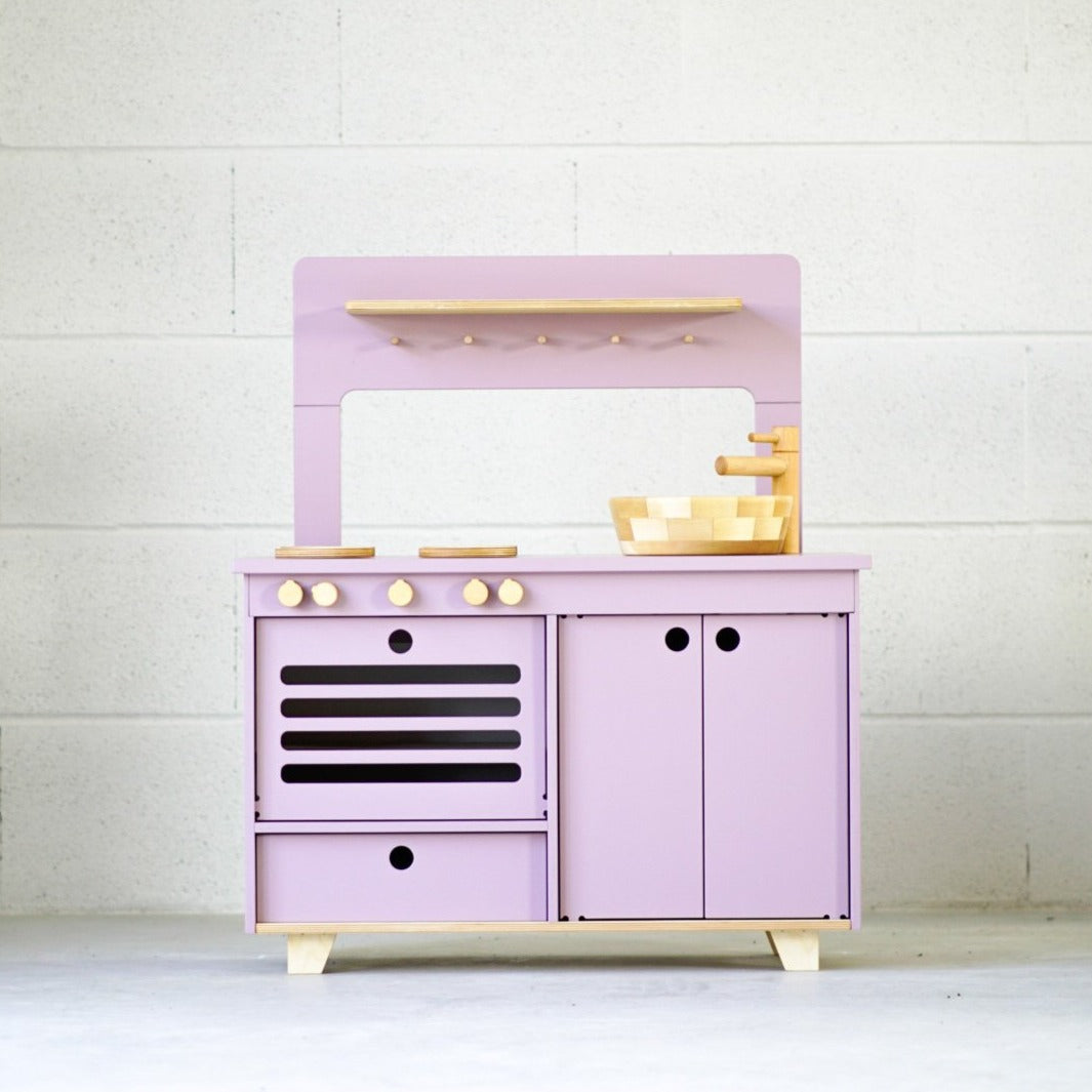 Lilac Wooden Play Kitchen Kids Room Furniture Midmini 