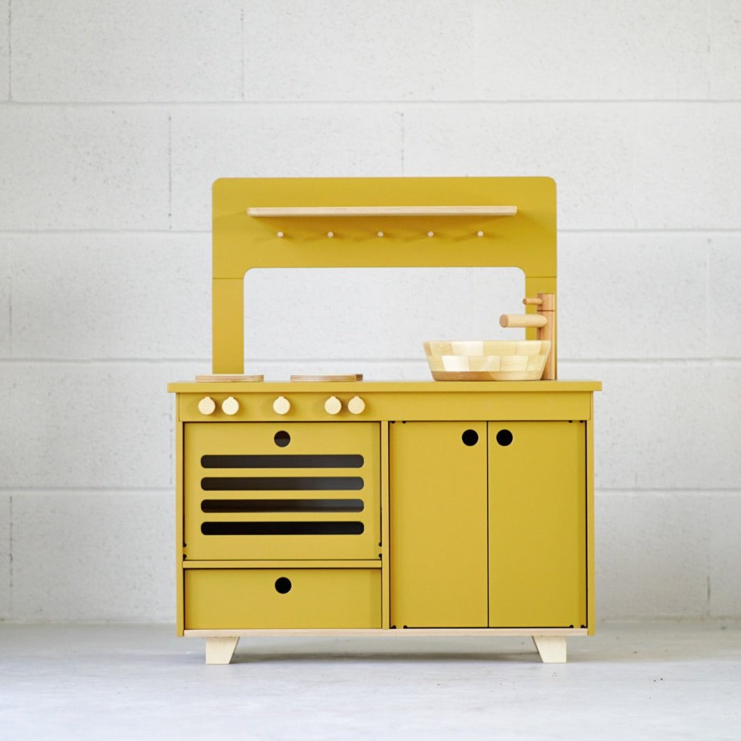 Mustard Wooden Play Kitchen Kids Room Furniture Midmini 