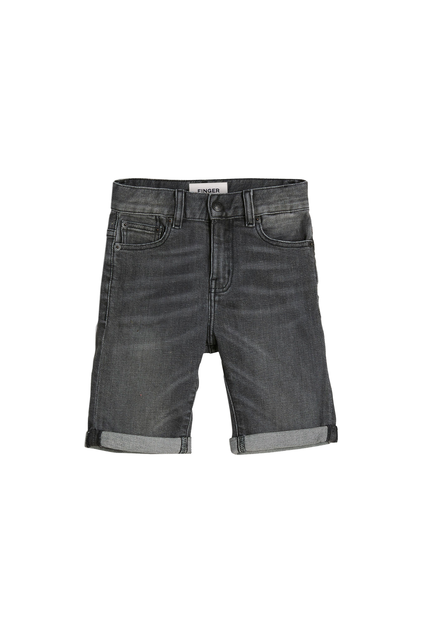 EDMOND Grey Denim - 5-Pocket Comfort Fit Shorts