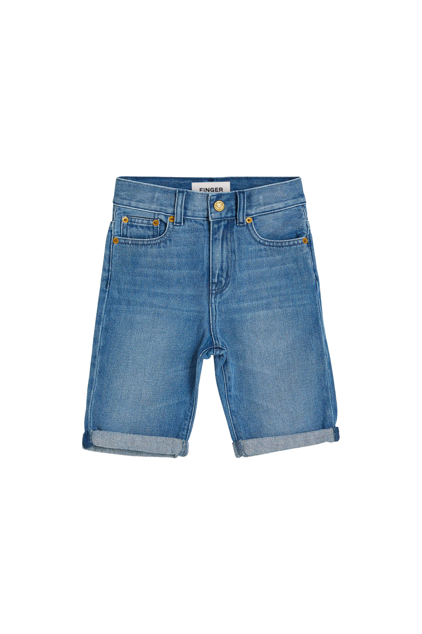 EDMOND Medium Blue - 5-Pocket Comfort Fit Shorts