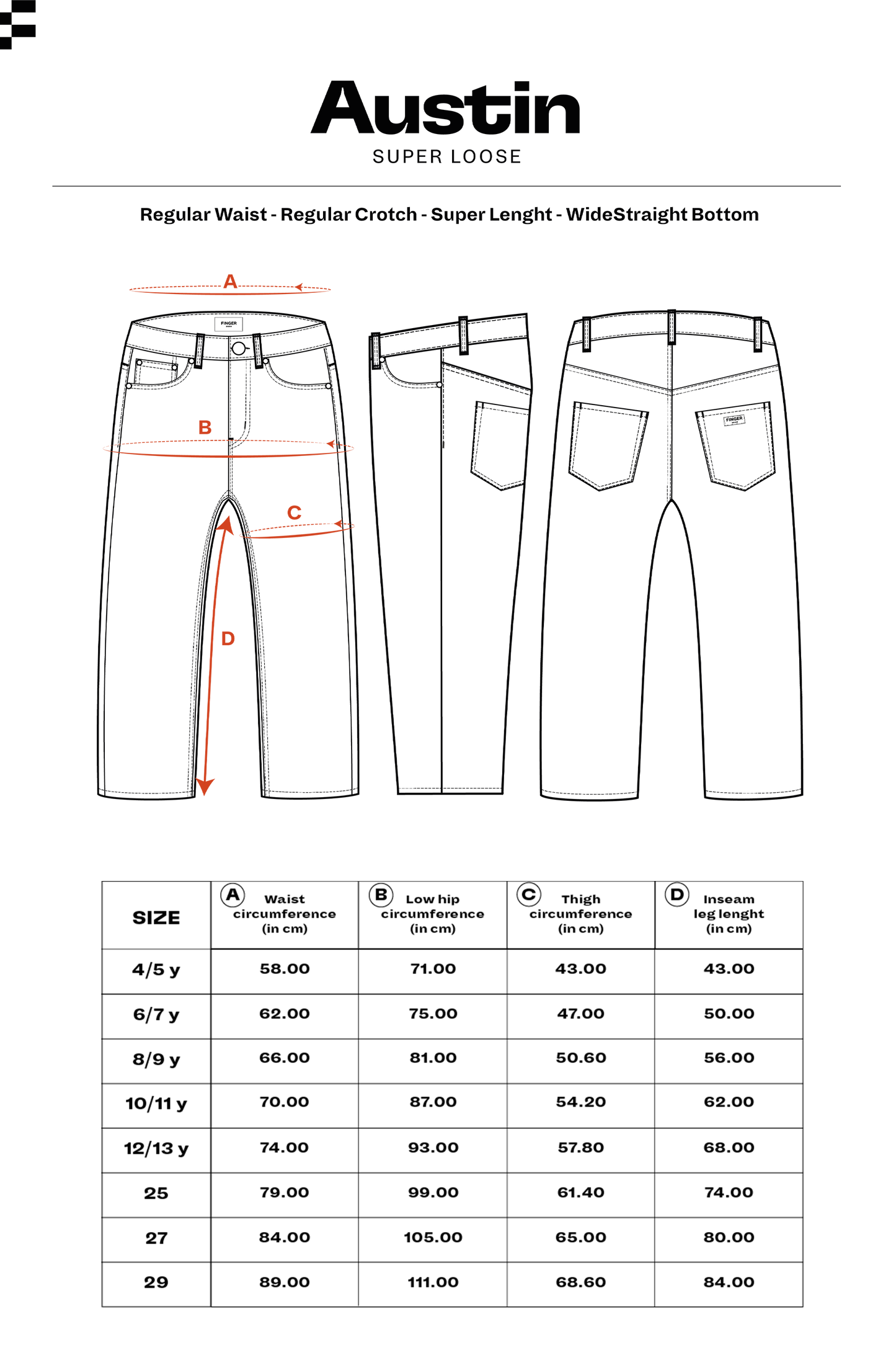 AUSTIN Black Denim - 5-Pocket Loose Fit Jeans