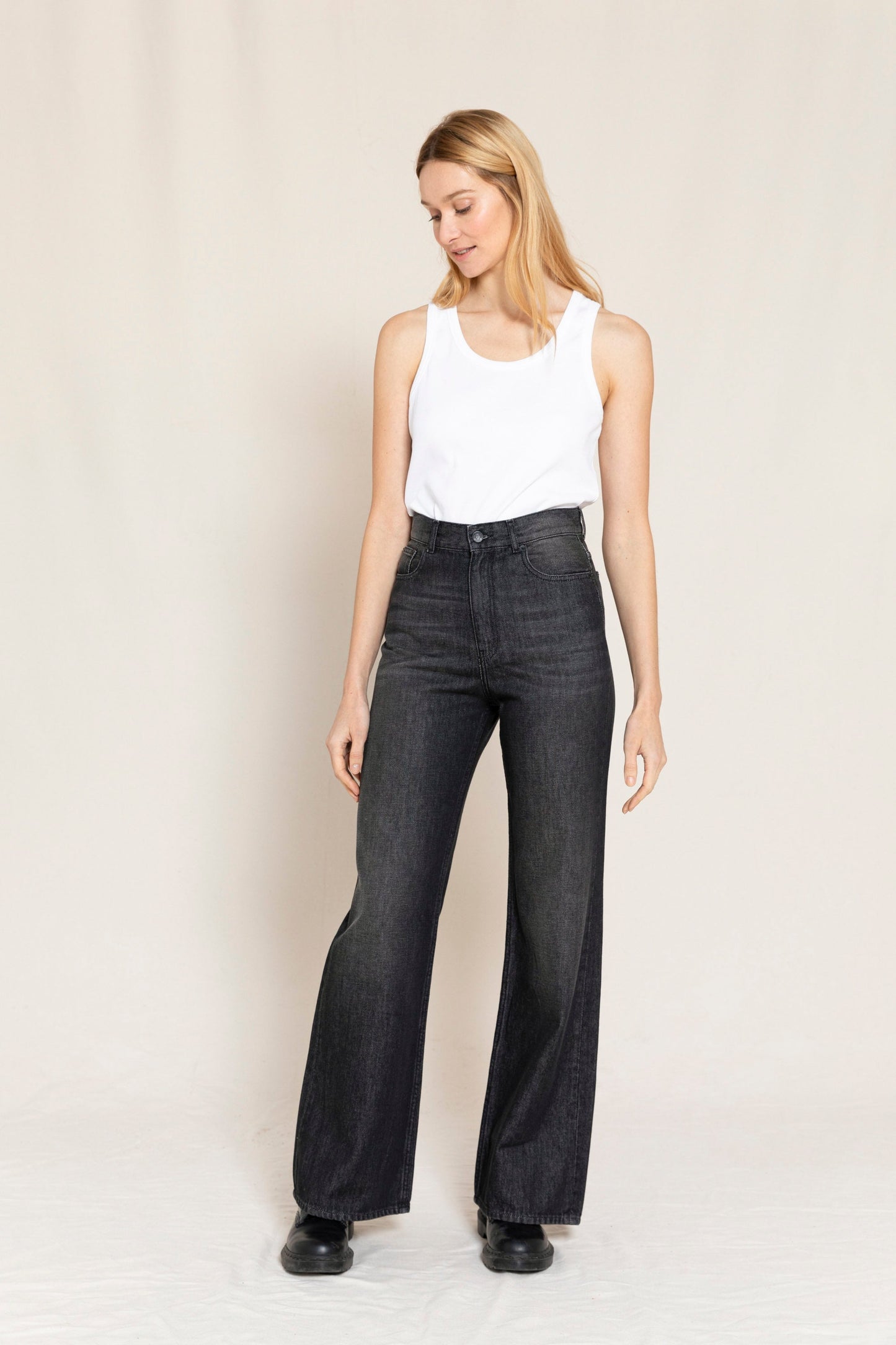 FIONA Black Denim - Flare Fit Jeans | Women