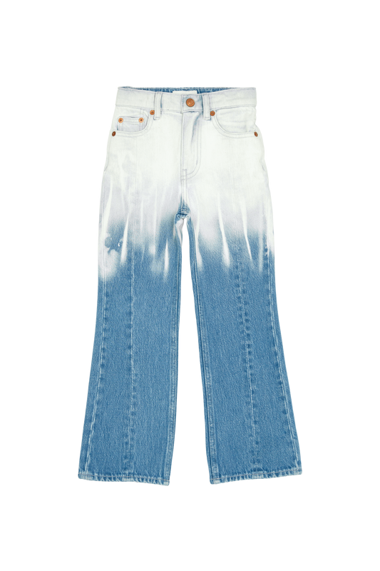 FIONA Bleached Blue Dip Dye - Flare Fit Jeans | Women