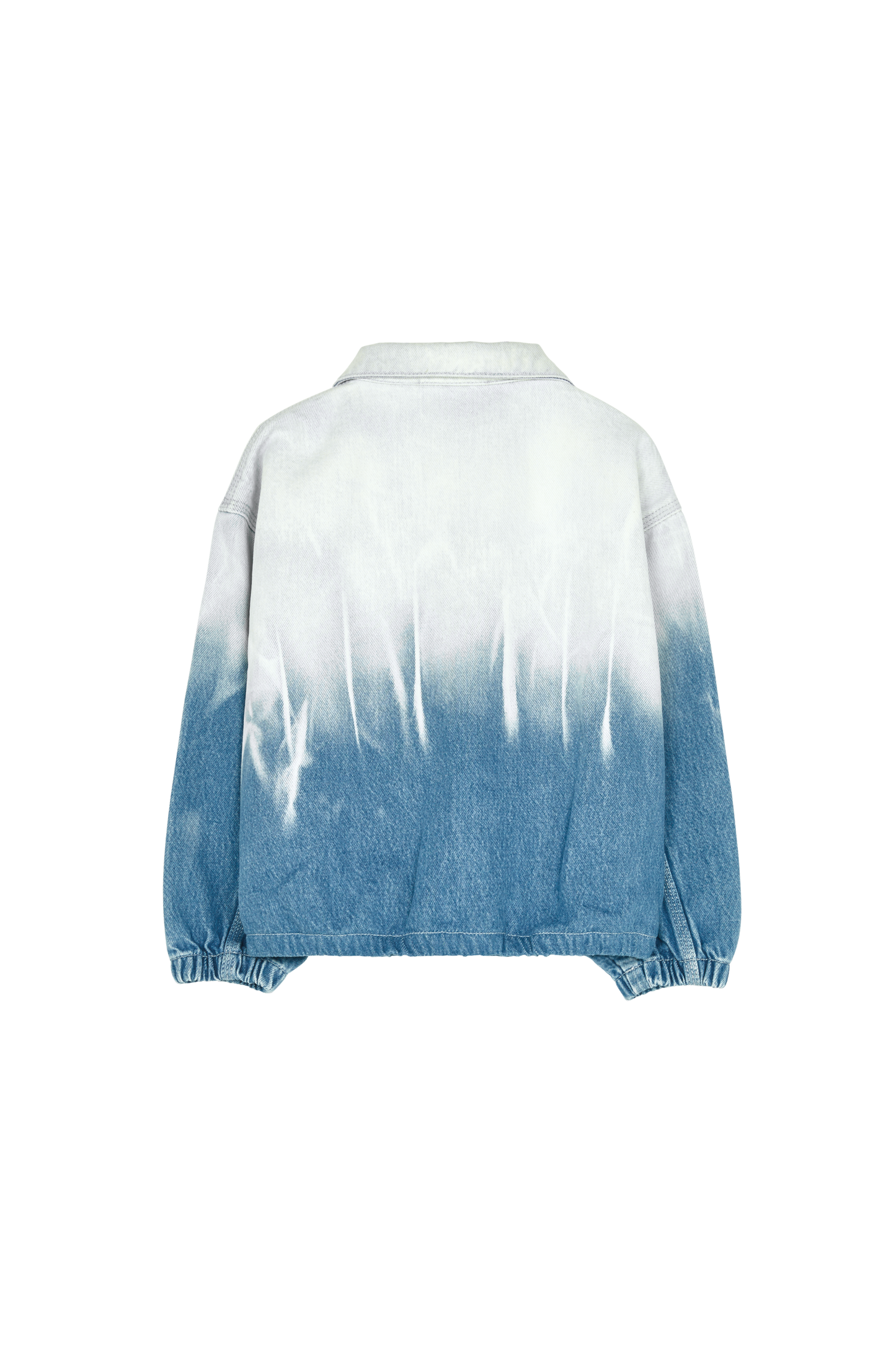 FLAME Bleached Blue Dip Dye - Oversized Fit Denim Jacket