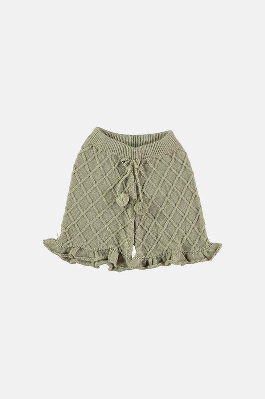Green aven knitted short Shorts Coco au lait 
