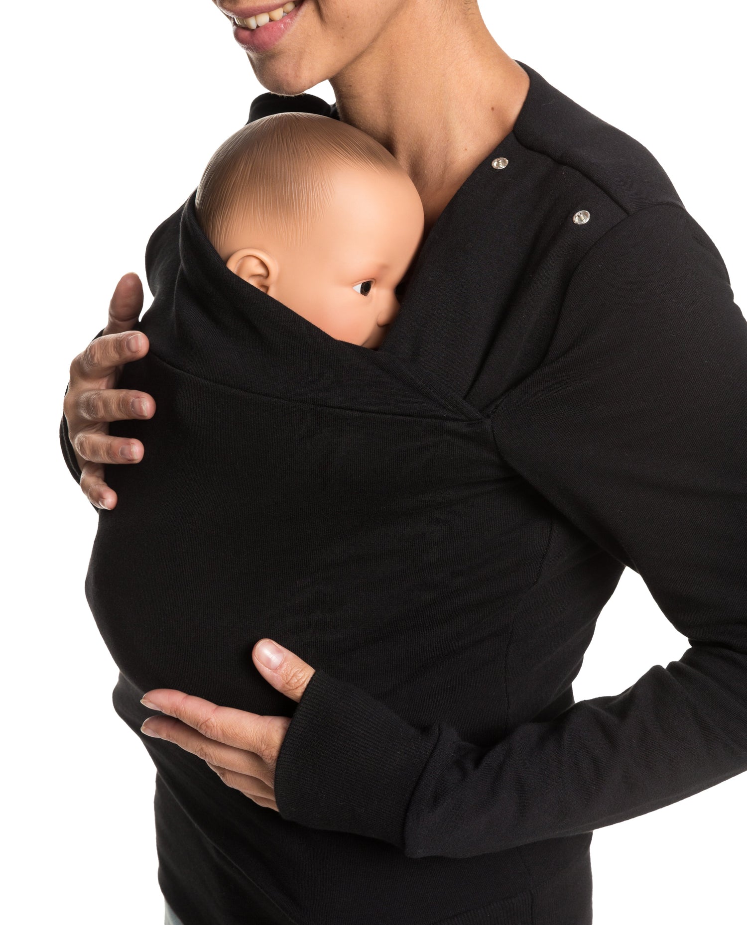 Baby carrier sweatshirt | Mama Hangs Out | Black Carriers Mama Hangs 