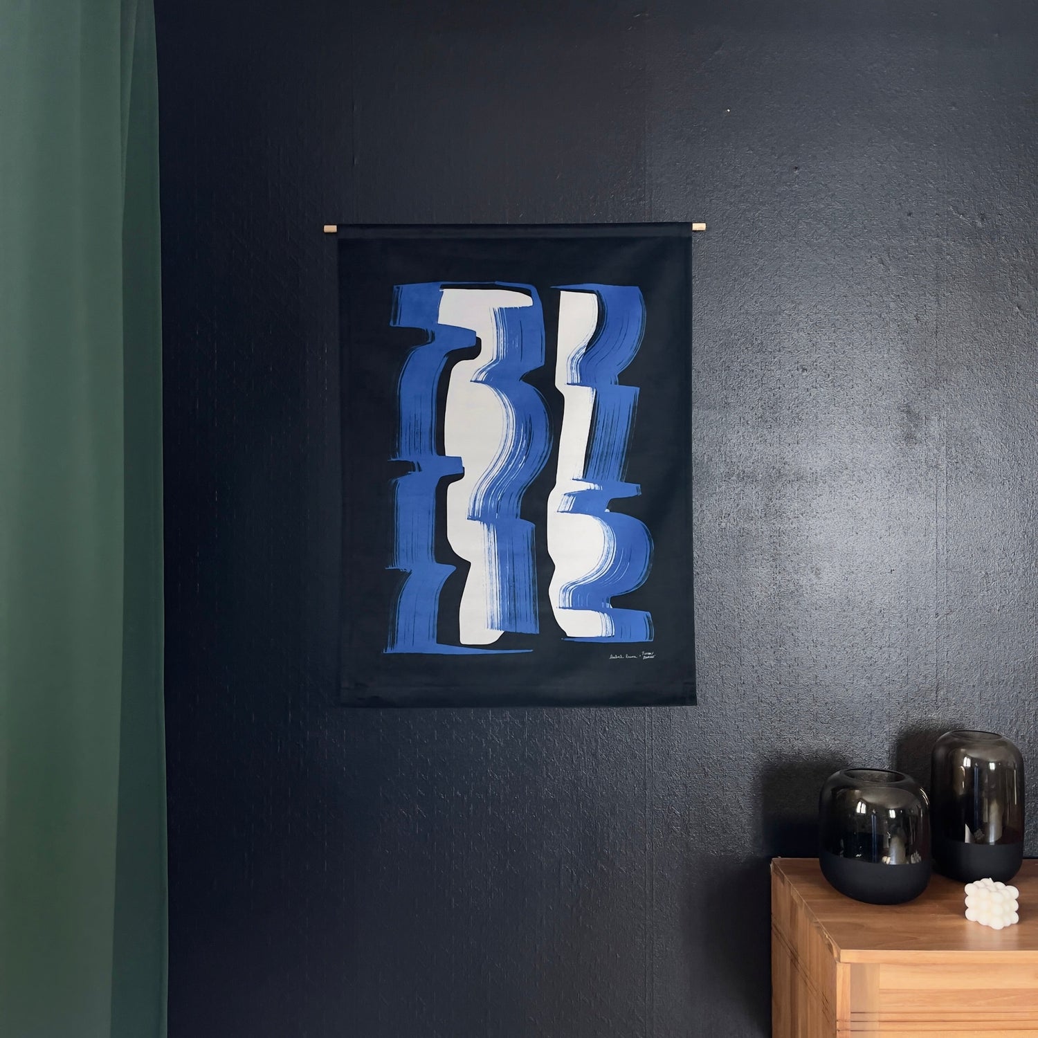 Wall Hanging by Tiffany Bouelle - Dazzling blue Wallart Babel Brune 