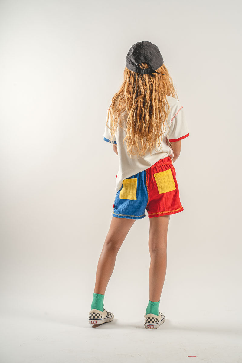 Retro T-Shirt/Shorts Set Tops Les Écoliers 