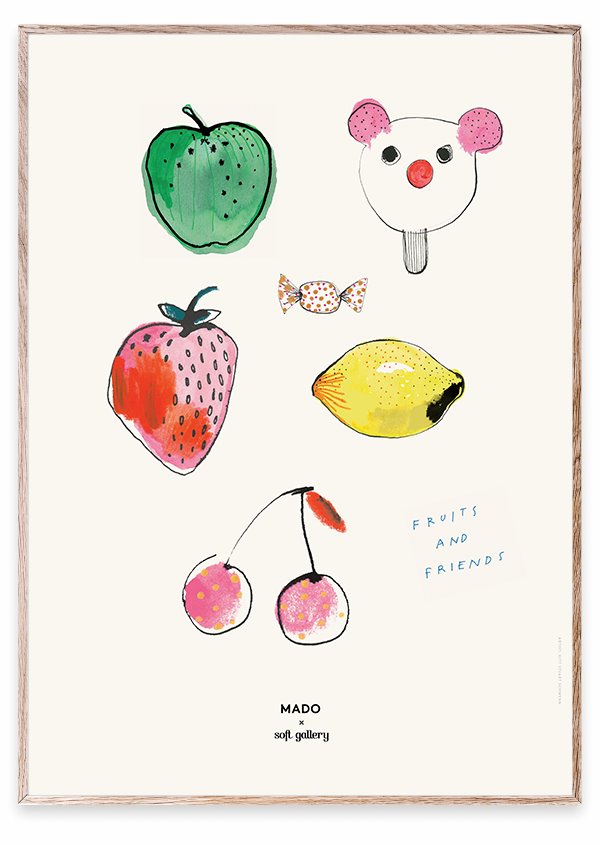 MADO Fruits & Friends 50x70 cm Poster Nofred 