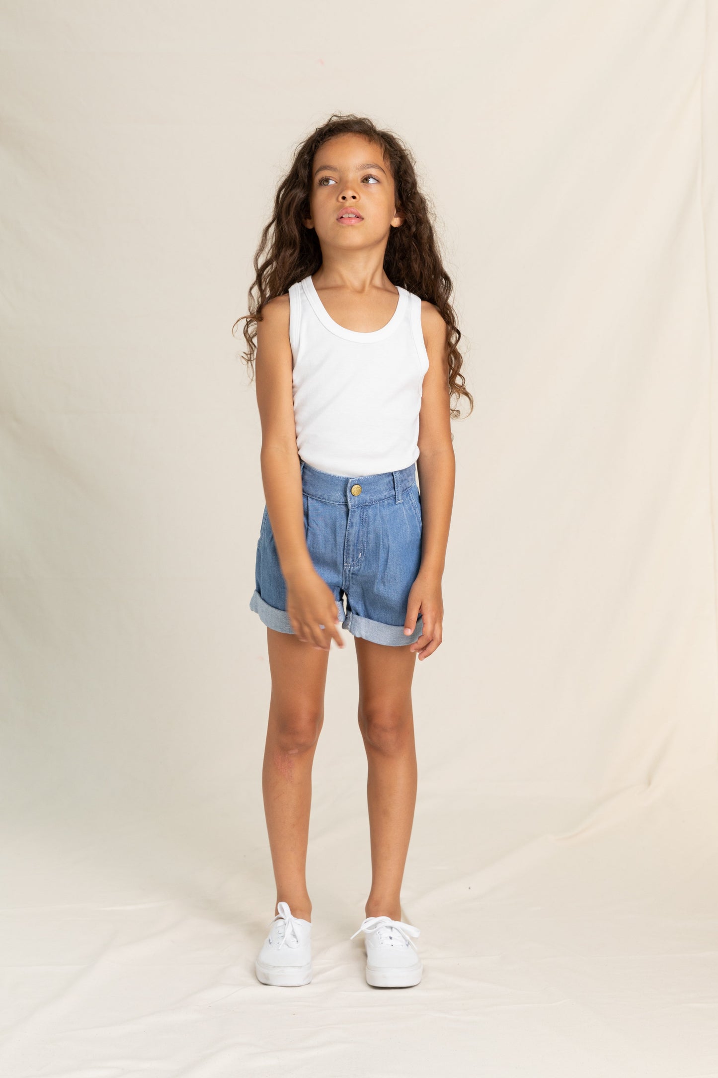 MARLIE Bleached Blue - Loose Fit Shorts