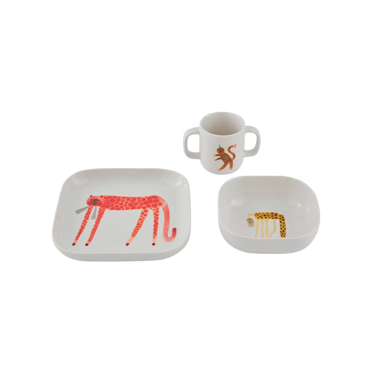 Moira Tableware Set Strawberry Cat - Offwhite Kids Tableware OYOY 