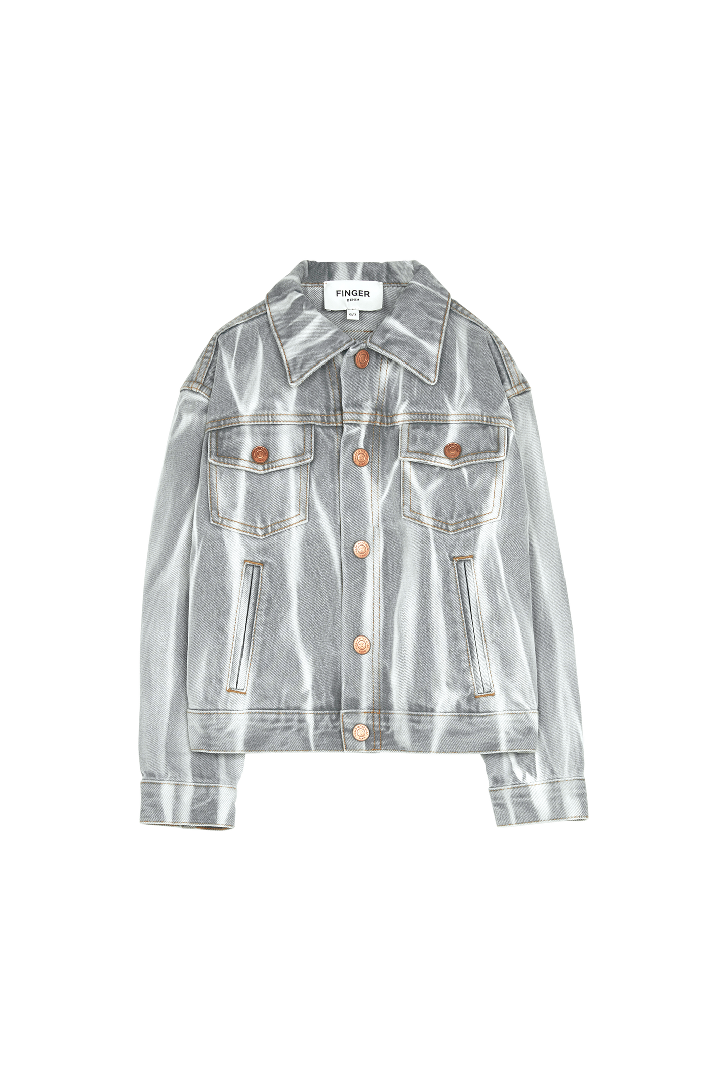 NICK Light Grey Tie & Dye - Denim Jacket