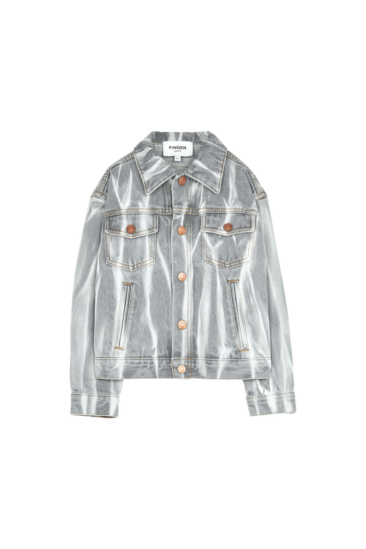NICK Light Grey Tie & Dye - Denim Jacket