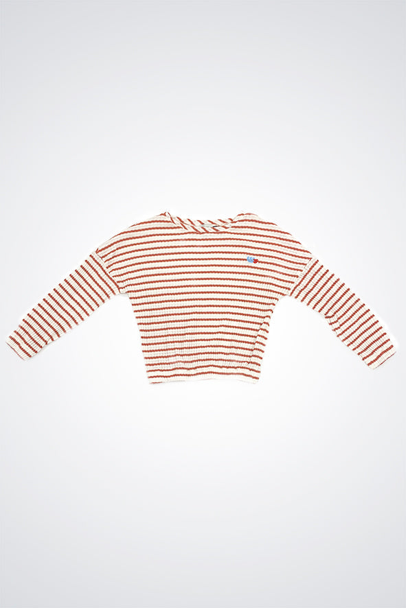 Nina Clay Stripes Sweater Tops Pinata Pum 