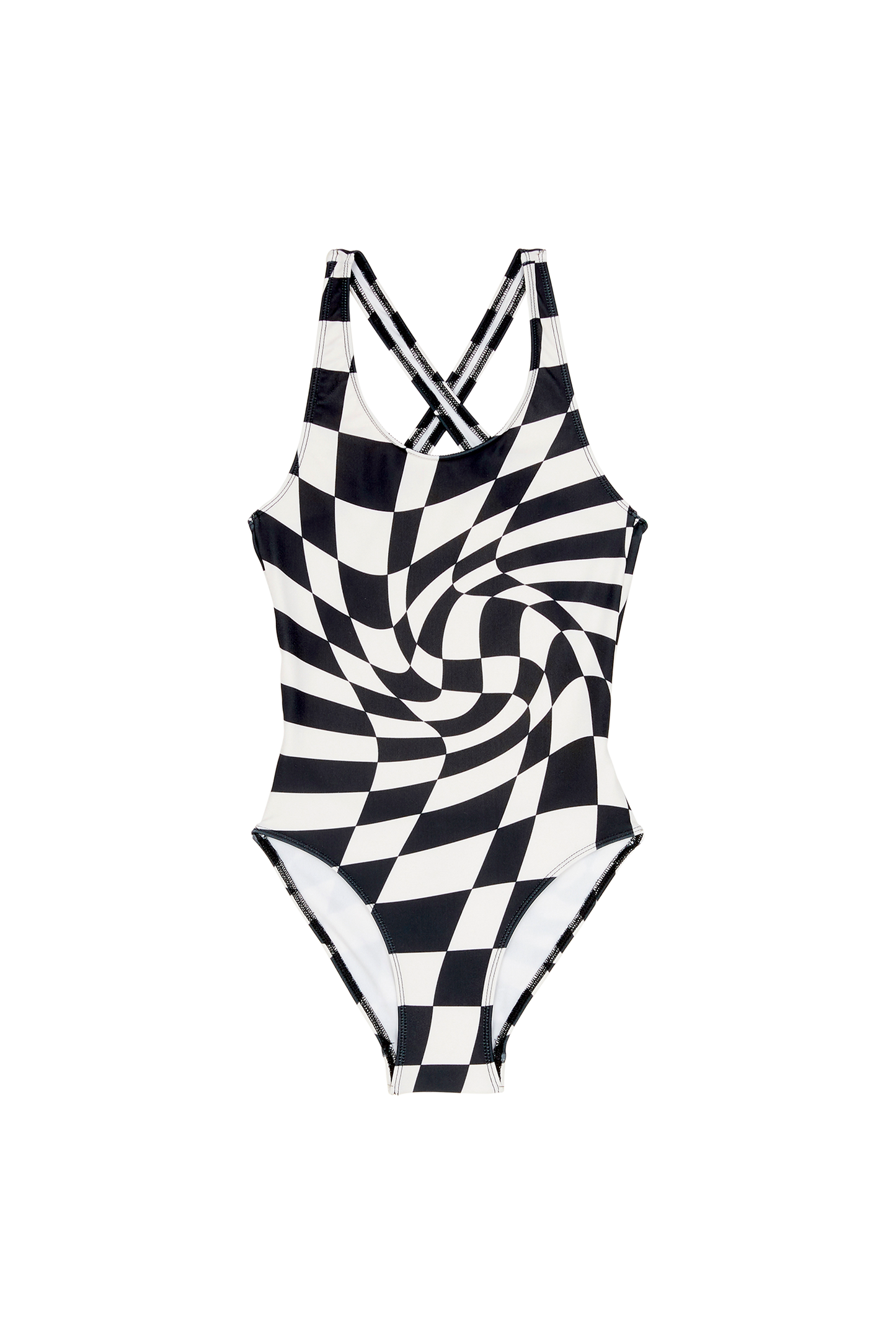 OLIVIA Black Twisted Checkers - Swimsuit | Women