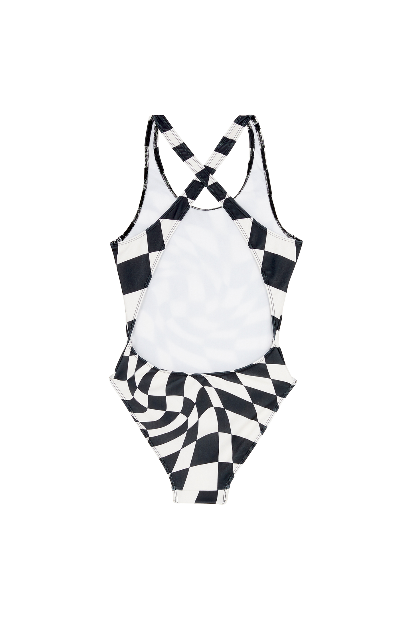 OLIVIA Black Twisted Checkers - Swimsuit