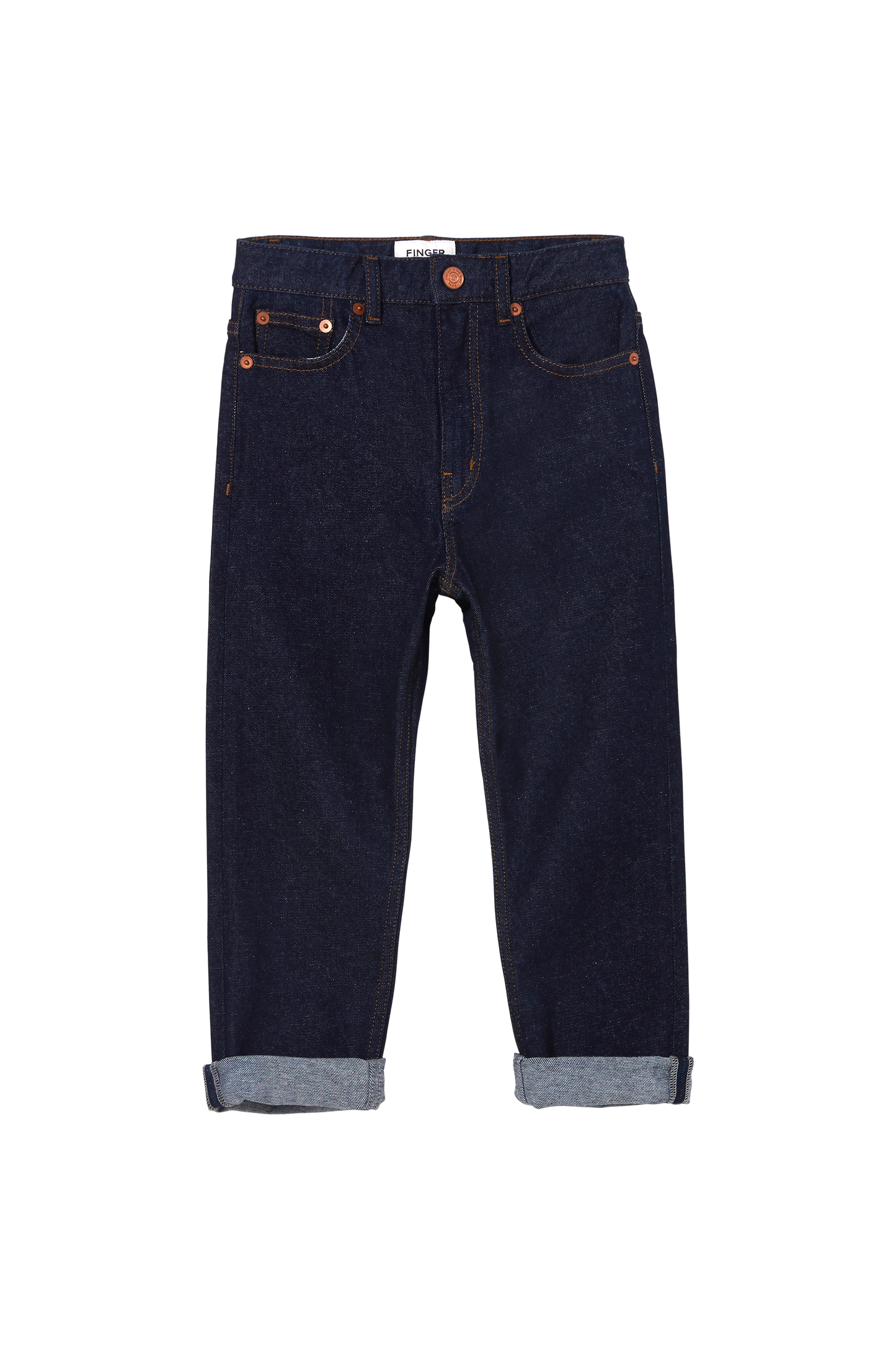 OLLIBIS Raw Denim Blue - 5-Pocket Tapered Fit Jeans | Women