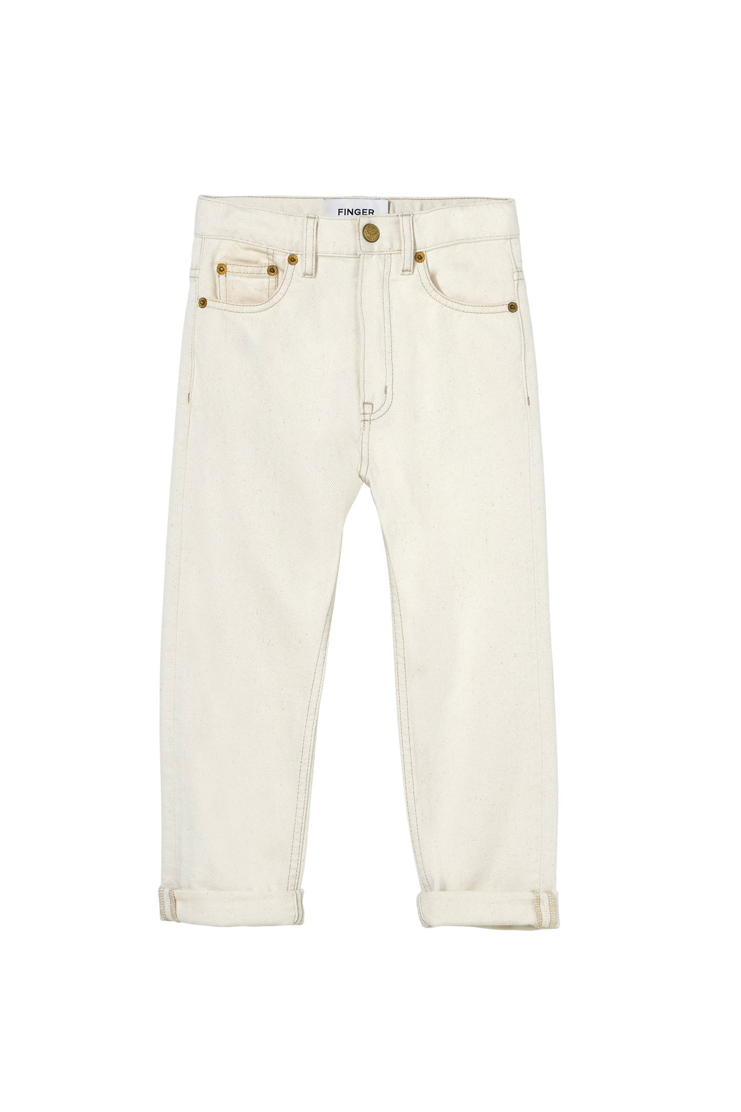 OLLIBIS Raw Ecru - 5-Pocket Tapered Fit Jeans | Women