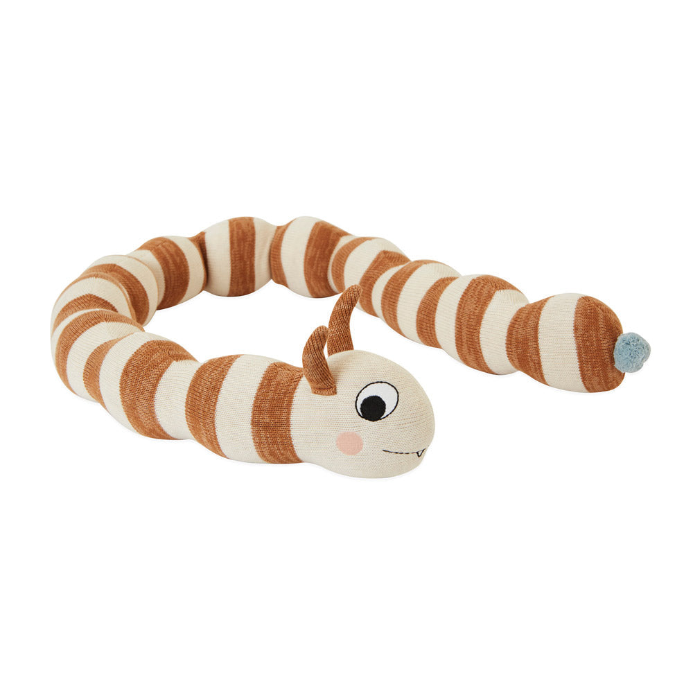 Leo Larva Figure - Caramel / Offwhite Soft Toys OYOY 